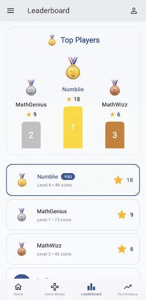 Numblie Game Interface